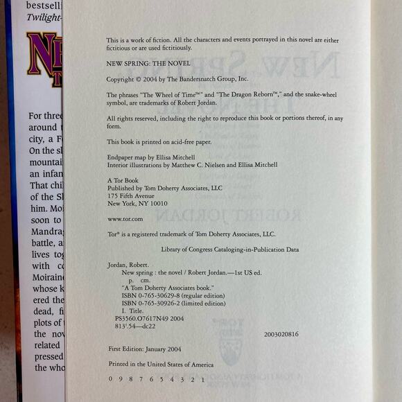 New Spring Robert Jordan Wheel of Time Hardcover Book Fantasy Series Novel - Picture 6 of 6